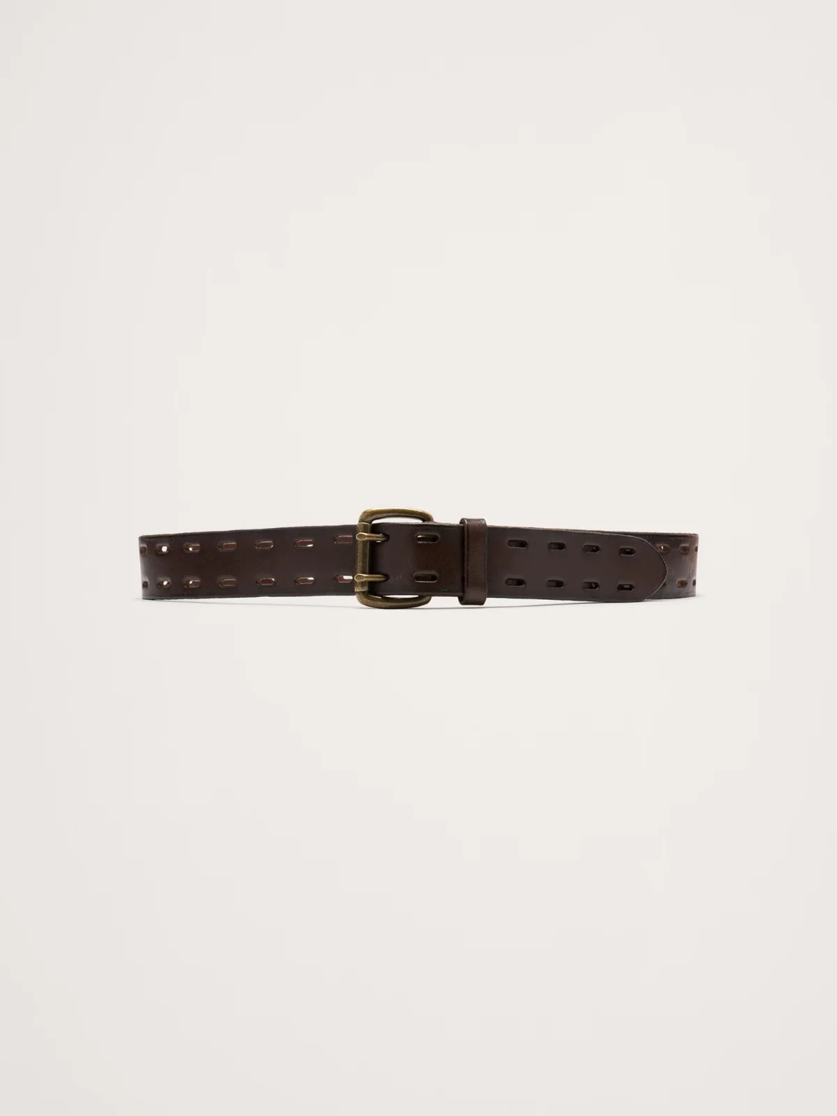 Double-Prong Wide Leather Belt by Banana Republic