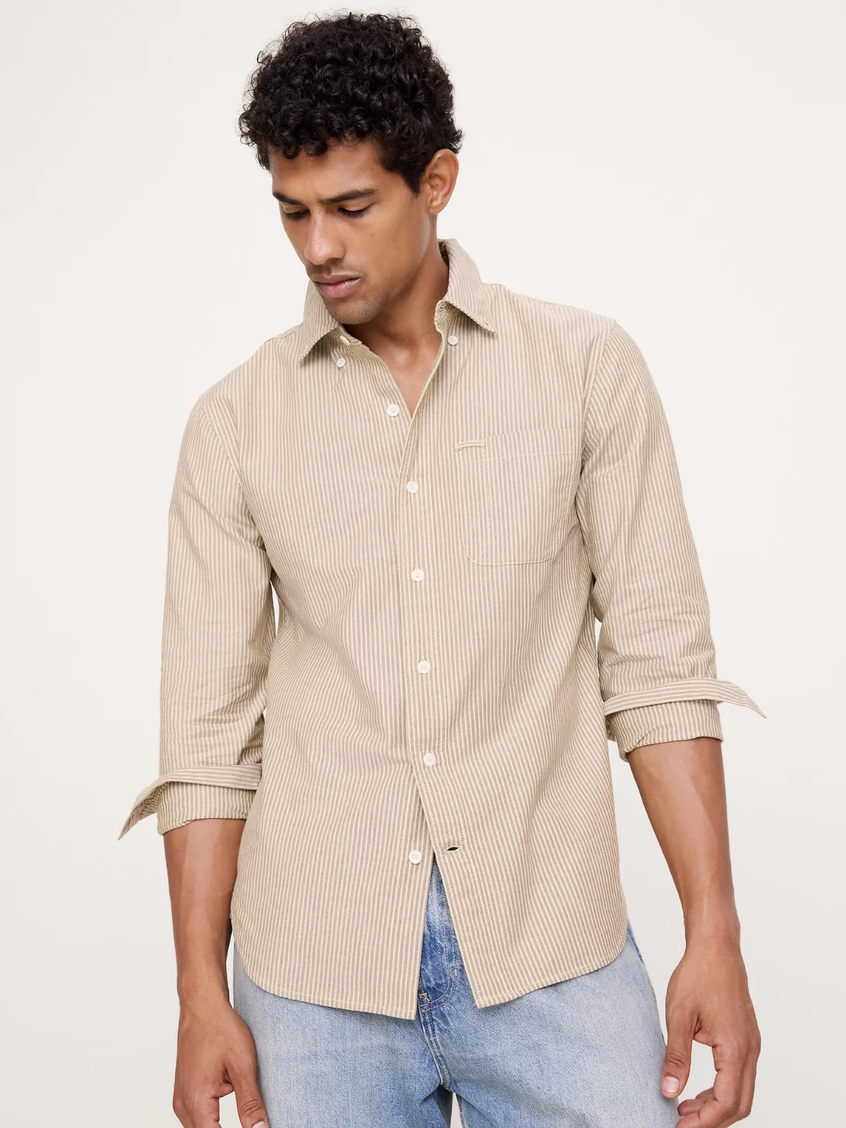 Standard-Fit Cotton Oxford Shirt by Banana Republic