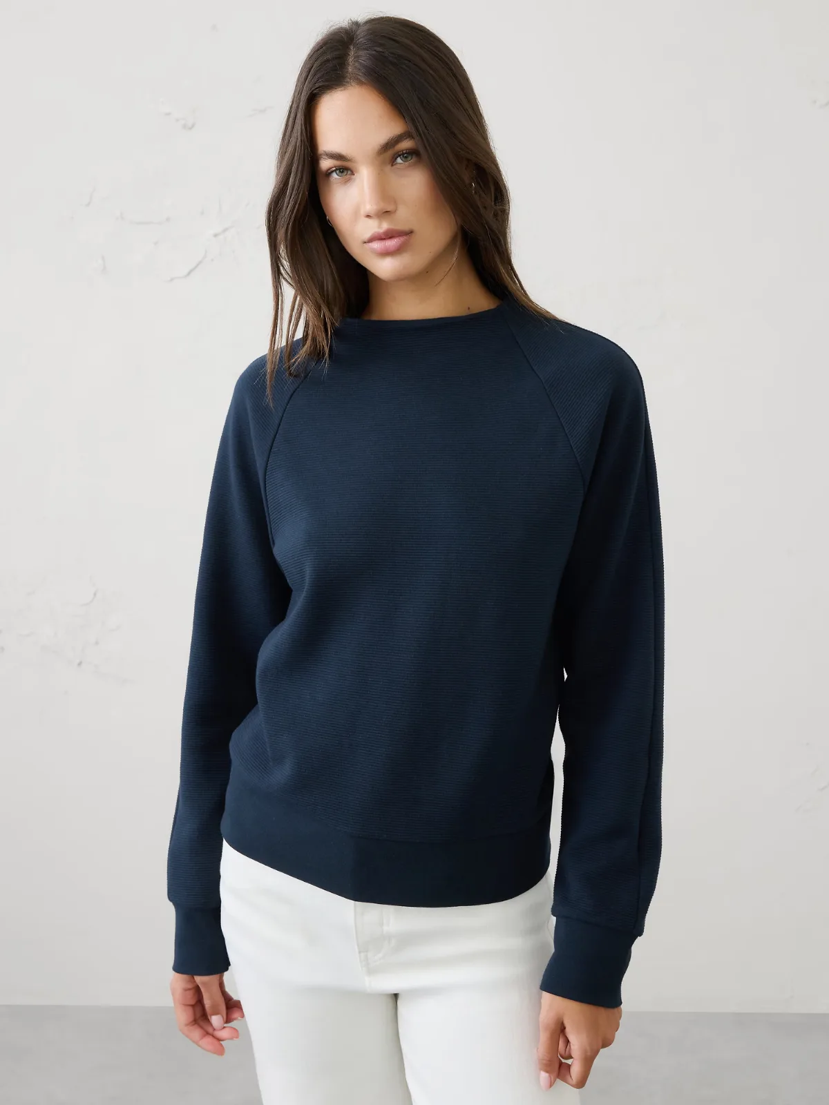 Ottoman Mock-Neck Sweatshirt by Banana Republic