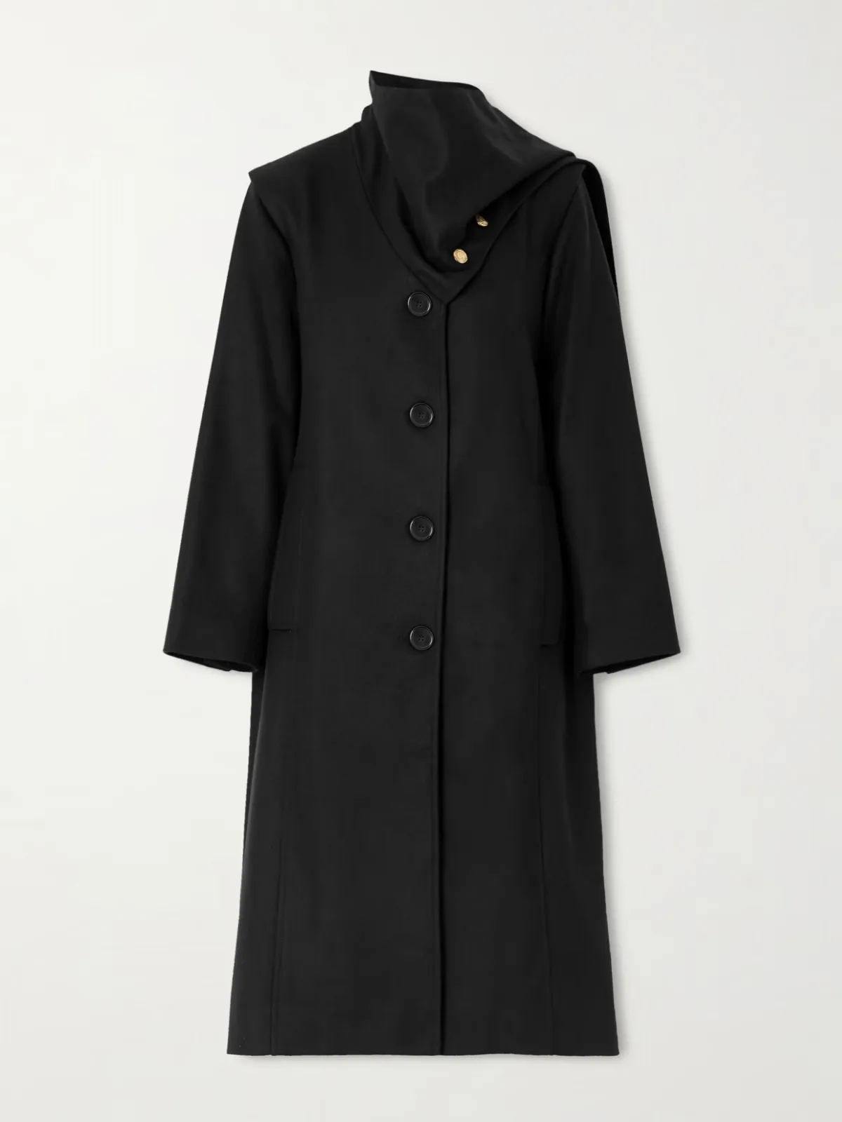 - Isadore Scarf-detailed Wool-blend Coat -