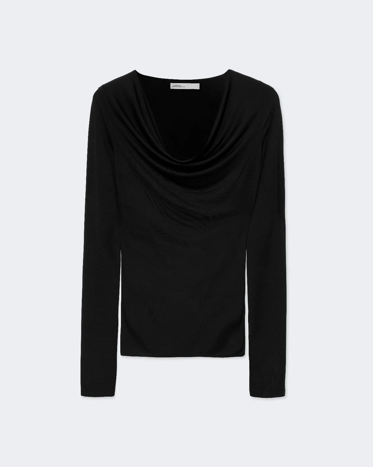 Lilla Cowl-Neck Slim-Fit Top