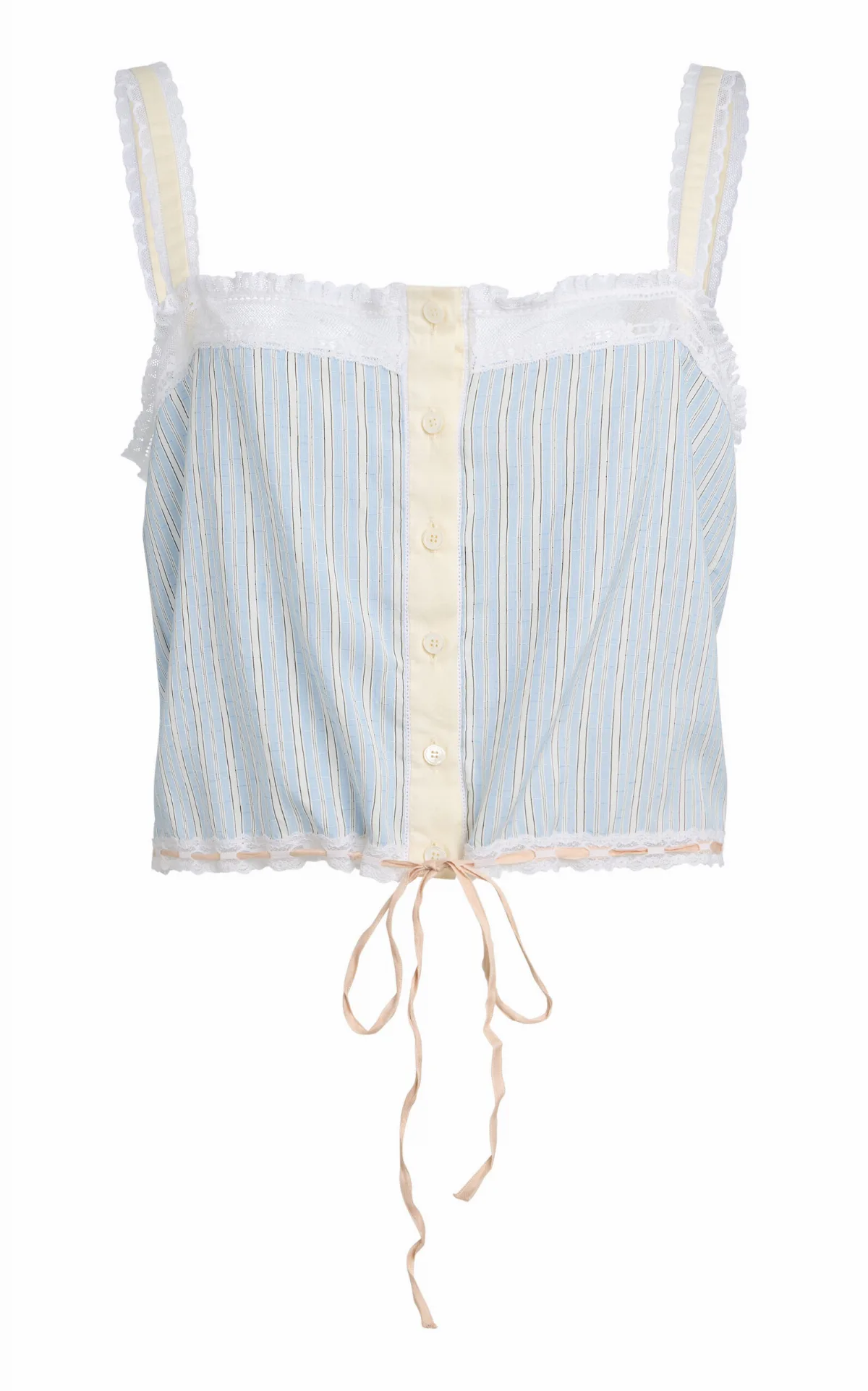 Lace-Trimmed Silk Top by Chloé