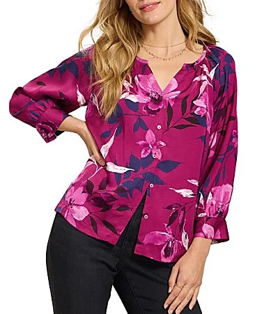 Sunset Shimmers 3/4 Sleeve Top by Tommy Bahama