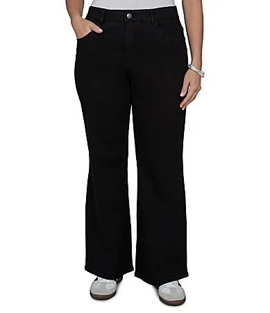 Denim Black Kick Flare Full Length Jeans by Ruby Rd