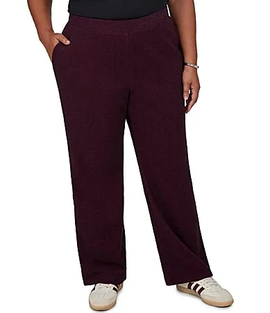 Luxe Rib Knit Straight Leg Pull-On Pants
