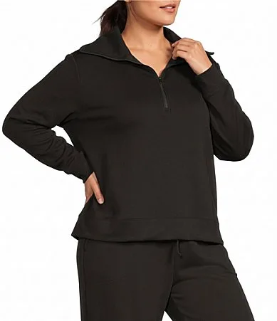 Half Moon by Modern Movement Long Sleeve Crew Neck Scuba Knit Coordinating Lounge Top by Modern Movement