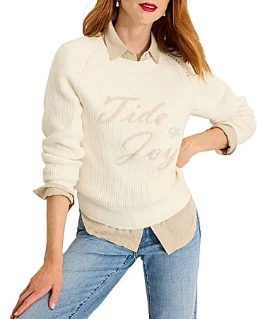 Cloud Bay Embroidered Crew Neck Sweater by Tommy Bahama