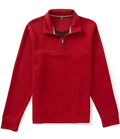 Neoprene Long Sleeve Quarter Zip Pullover by Perry Ellis