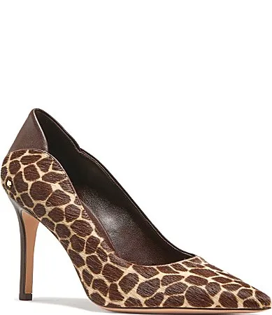 Daphne Animal Print Calf Hair Pointed Toe Pumps