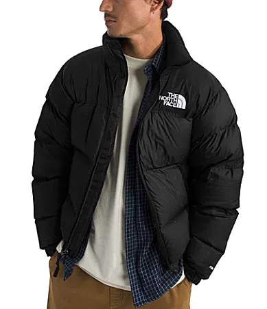 Retro Nuptse Long Sleeve Winter Puffer Jacket by The North Face
