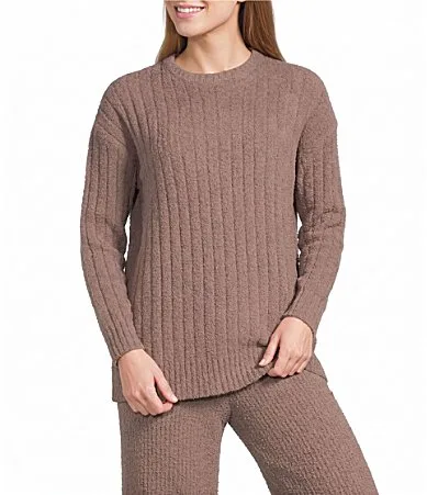 Riz Cozy Knit Crew Neck Long Sleeve Ribbed Lounge Top by UGG