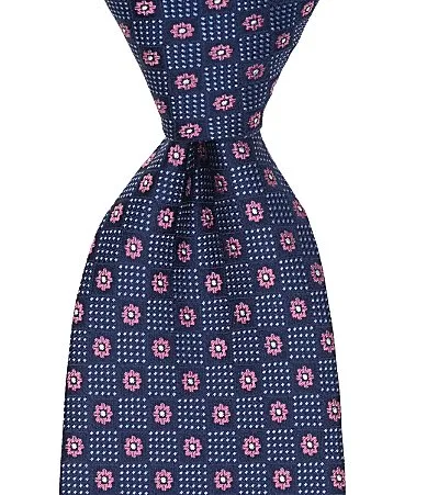 Wilmot Traditional Neat Print Silk Tie by Thomas Pink