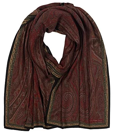 Lauren Ralph Lauren Paisley Wool Scarf Wrap by Ralph Lauren