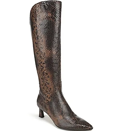 Deesha Leather Snake Print Knee High Boots by Naturalizer