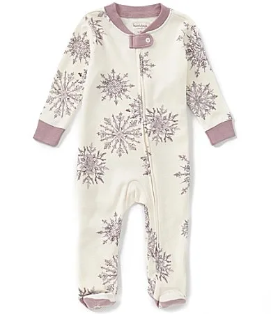 Snowflake Print Footed Coverall by Burts Bees