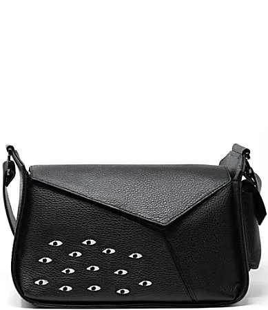 Min & Mon Houston Eyes Embroidered Shoulder Bag by Min & Mon