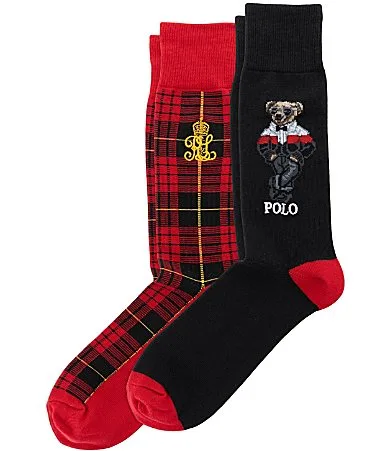 Royal Holiday Bear Socks 2-Pack