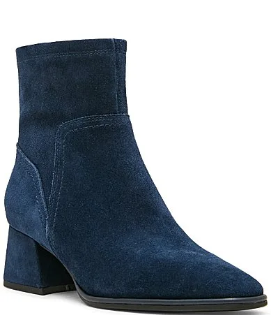 Marina Waterproof Suede Low Heel Booties by Blondo