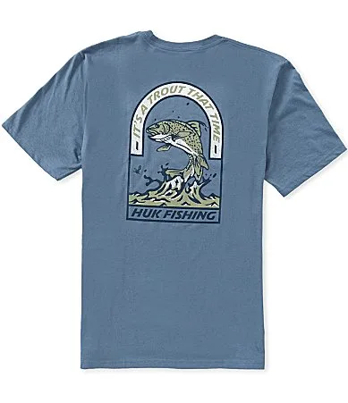 Fin Badge Short Sleeve T-Shirt by Huk