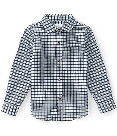 Performance Flannel Long Sleeve Button Front Sport Shirt by Class Club