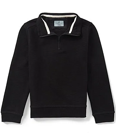 Quarter Zip Slub Pullover by Class Club