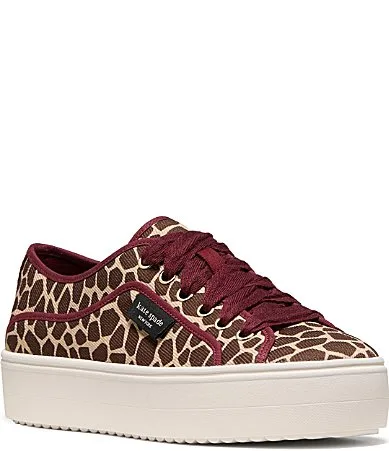 Sam Icon Animal Print Calf Hair Platform Sneakers by kate spade