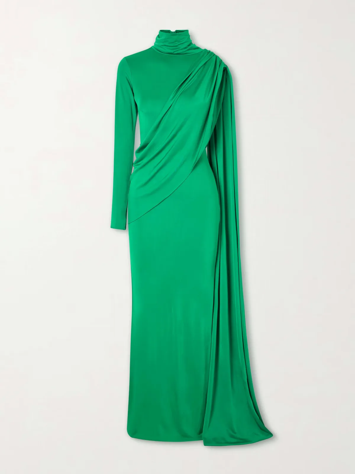 - Aya Scarf-detailed Satin Gown -