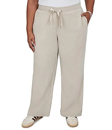 Coordinating Stretch Velveteen Wide Leg Pants by Ruby Rd
