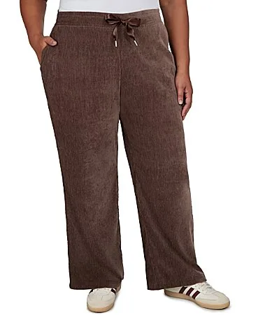 Coordinating Stretch Velveteen Wide Leg Pants