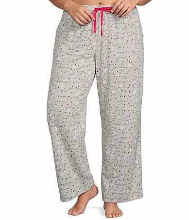 Sleep Sense Hot Lights Print Knit Drawstring Coordinating Sleep Pants