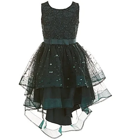 Xtraordinary Sleeveless Lace Tulle Satin Bow Waist Dress by Xtraordinary