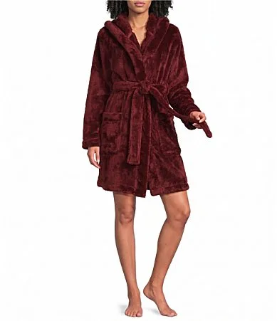 Aarti Plush Hooded Cozy Sherpa Robe by UGG