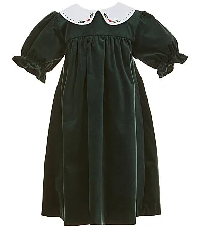 Velvet Peter Pan Collar Dress by Edgehill Collection