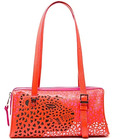 Esther Fiesta Red Retro Tiger Satchel Mini Bag by Min & Mon