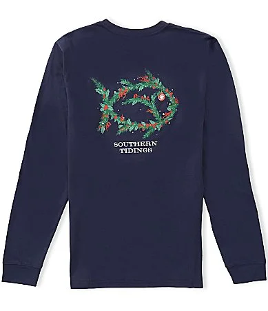 Southern Tide Holiday Skipjack Wreath Long Sleeve T-Shirt by Tide