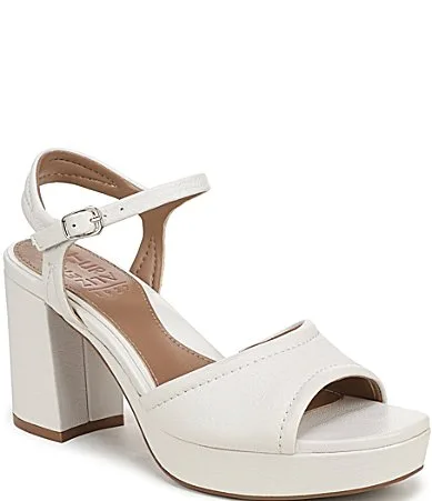 Petra Leather Ankle Wrap Platform Dress Sandals by Naturalizer