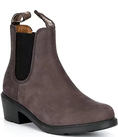Water Resistant Suede Heeled Chelsea Booties by Blundstone