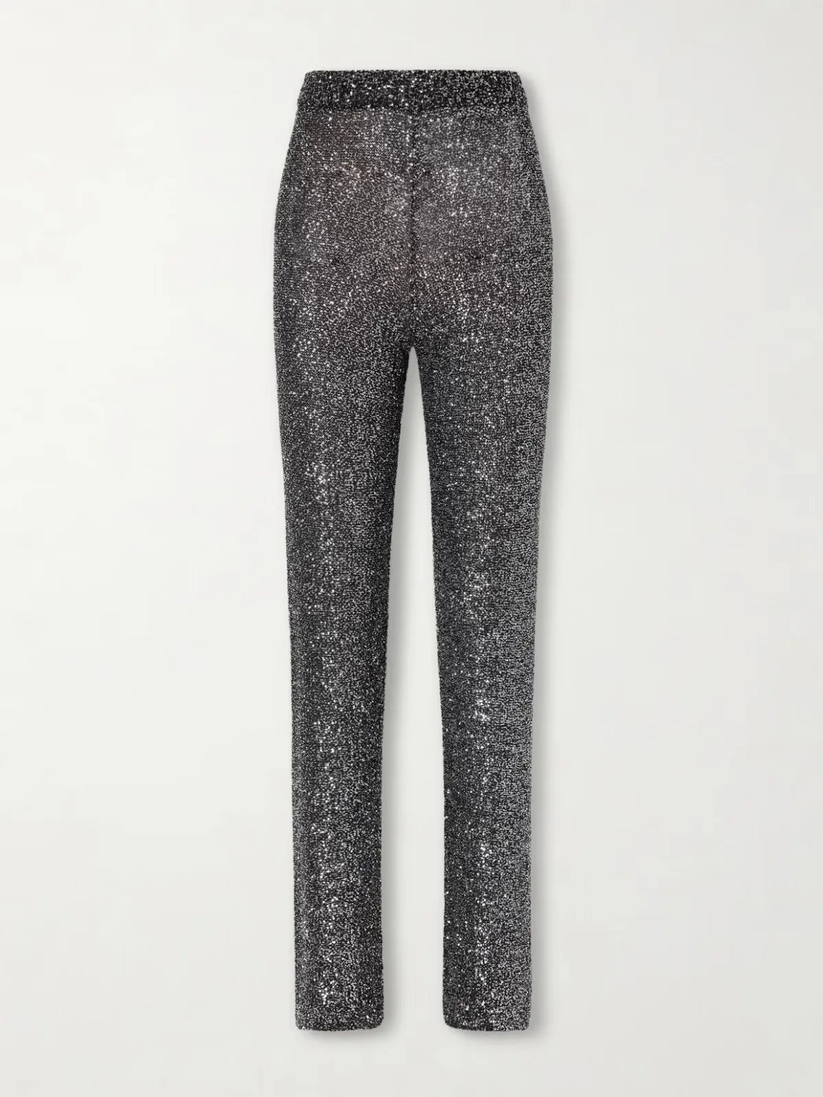- Sequined Knitted Straight-leg Pants -