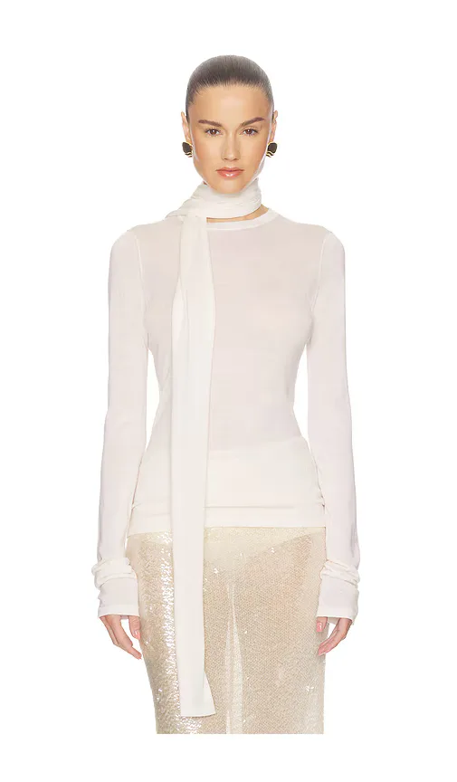 Frieda Merino Long Sleeve with Scarf by Srg
