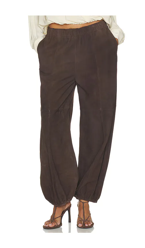 Sylvia Suede Mid Waist Pants