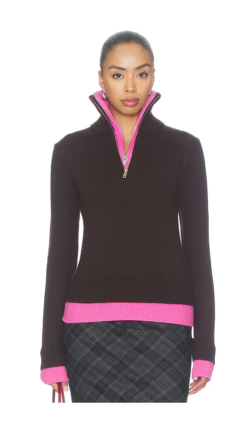 Double Layer Half Zip Sweater by Monse