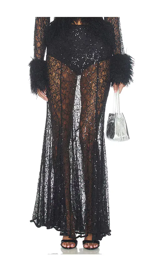 Marie Beaded Lace Skirt by Afrm