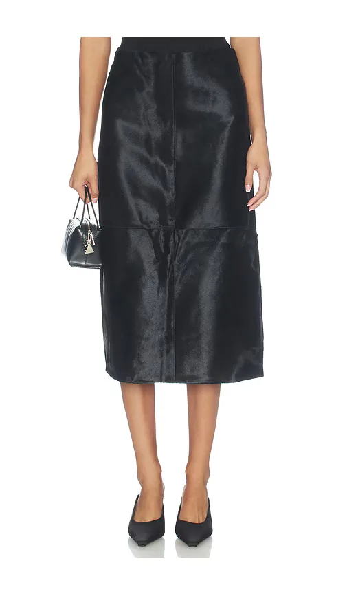 Pony Hair Midi Skirt