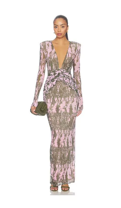 Botanic Stripe Long Dress by PatBO