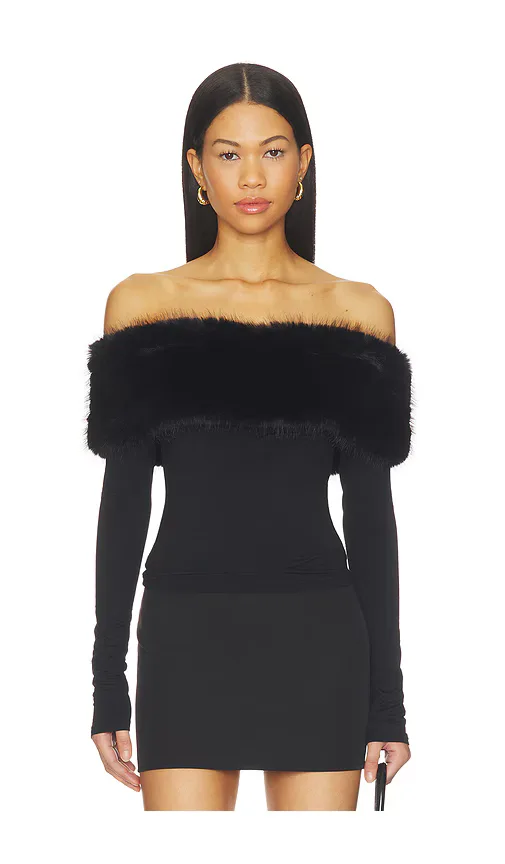 Evie Faux Fur Top by More to Come