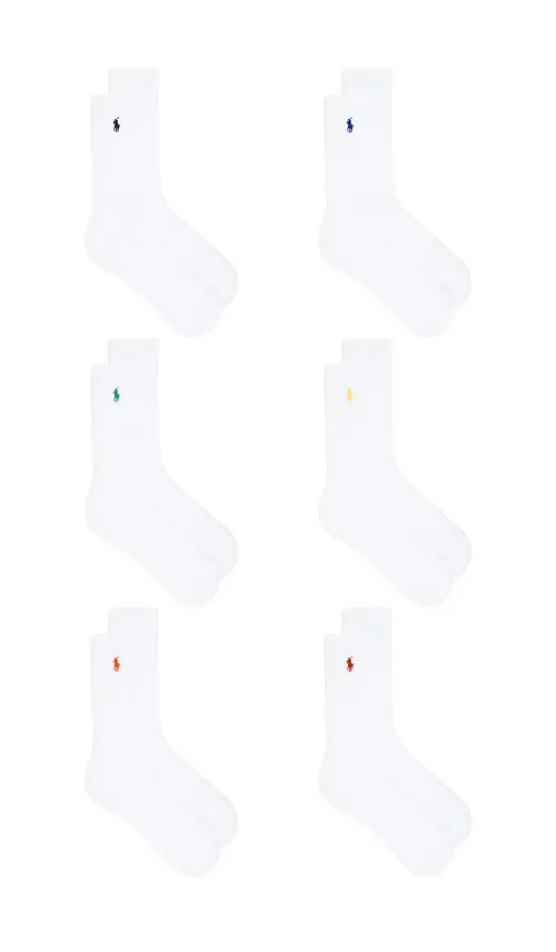 Performance Solid Socks 6-Pack by Polo Ralph Lauren