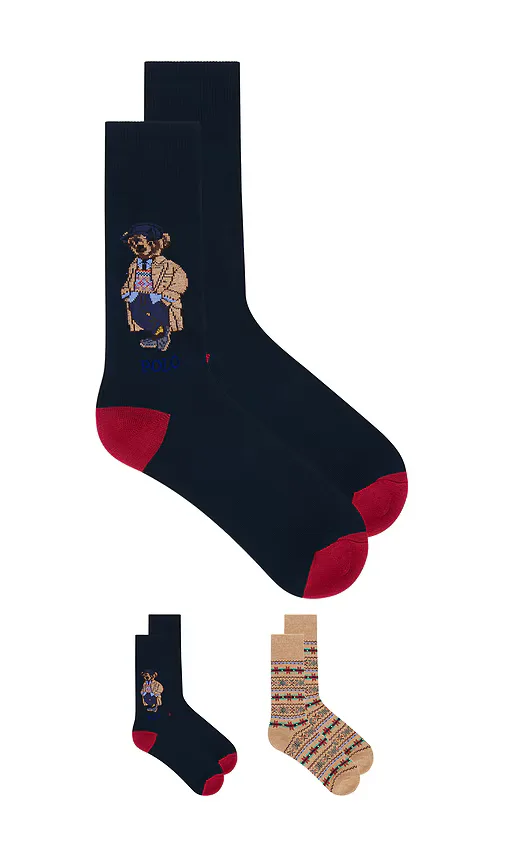 Litchfield Bear Slack Socks 2-Pack by Polo Ralph Lauren
