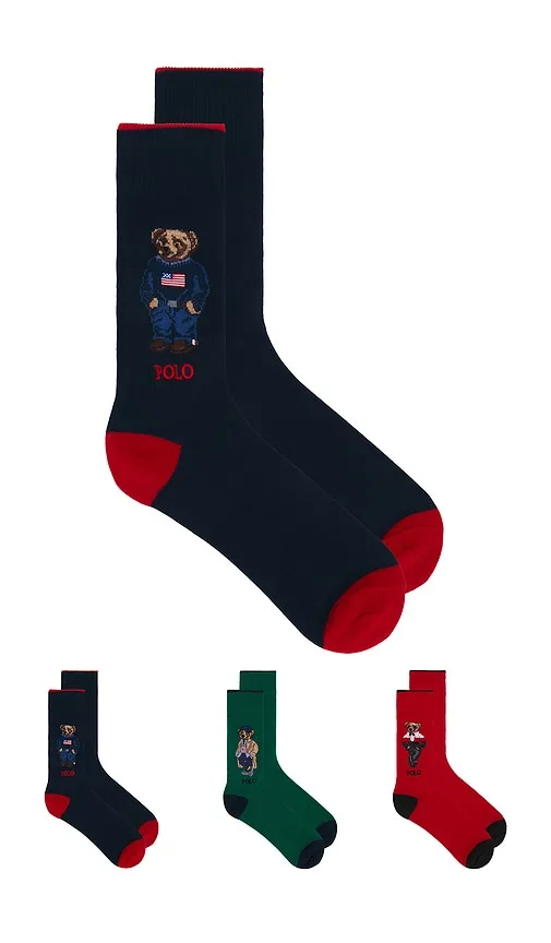 Seasonal Bears Slack Socks 3-Pack Giftbox
