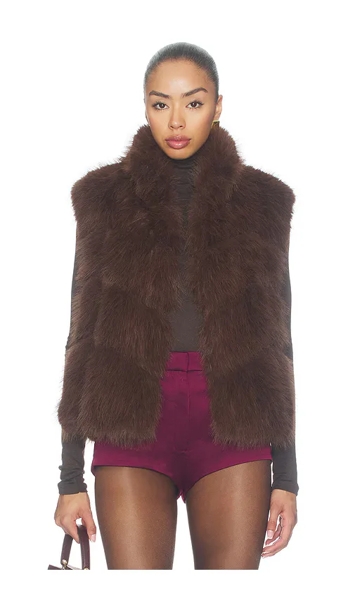 Rosario Faux Fur Vest by Generation Love