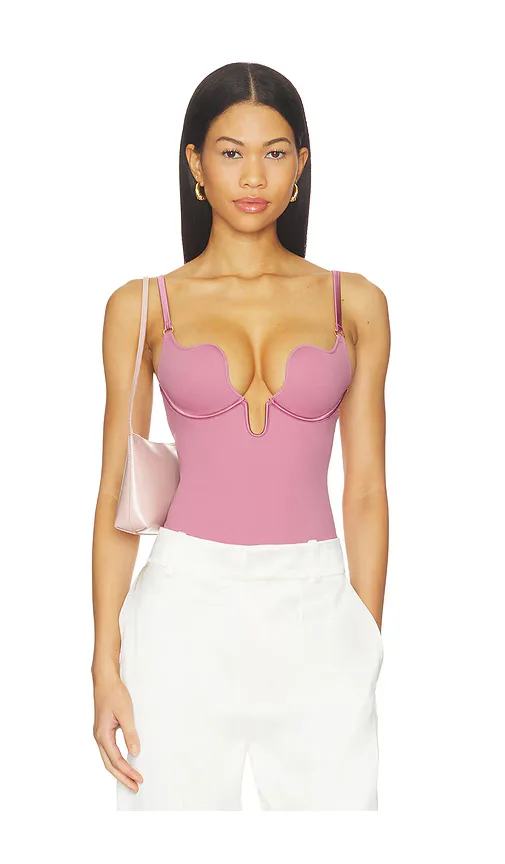 Le Stretch Micro Seduce U-Plunge Bodysuit by Fleur Du Mal
